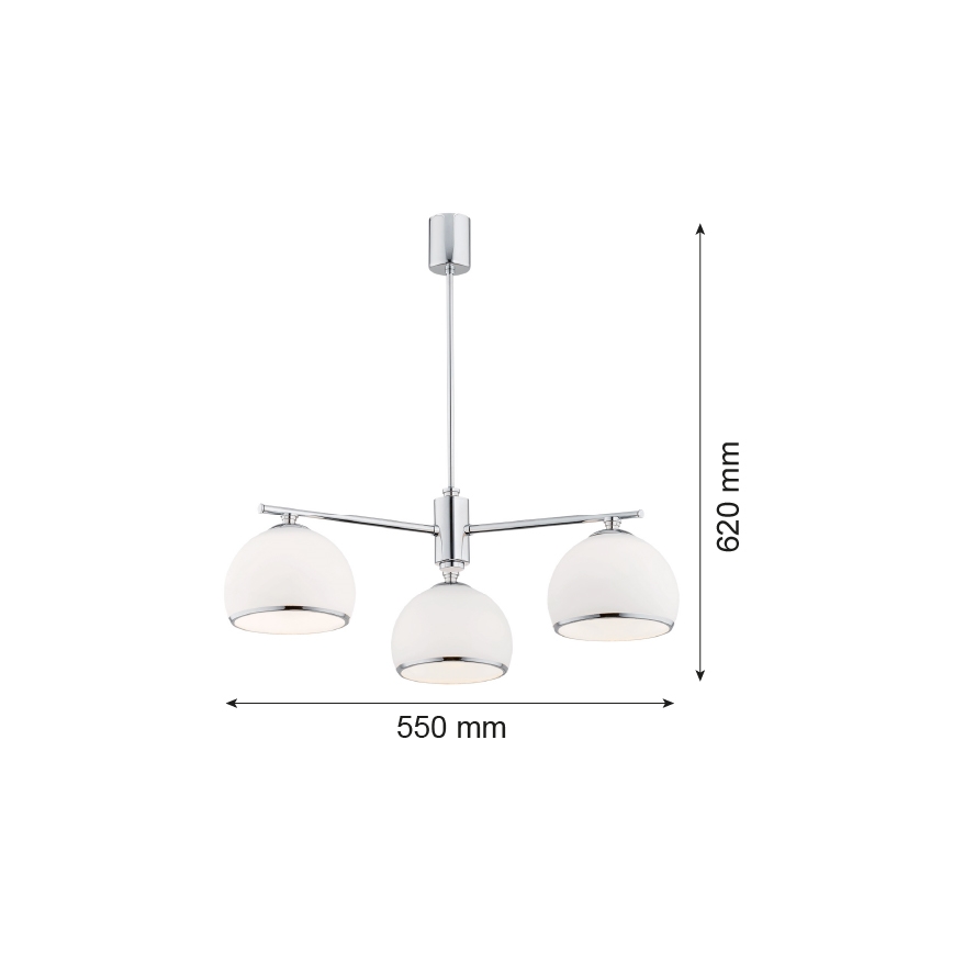 Argon 1487 - Żyrandol MARBELLA 3xE27/15W/230V chrom błyszczący