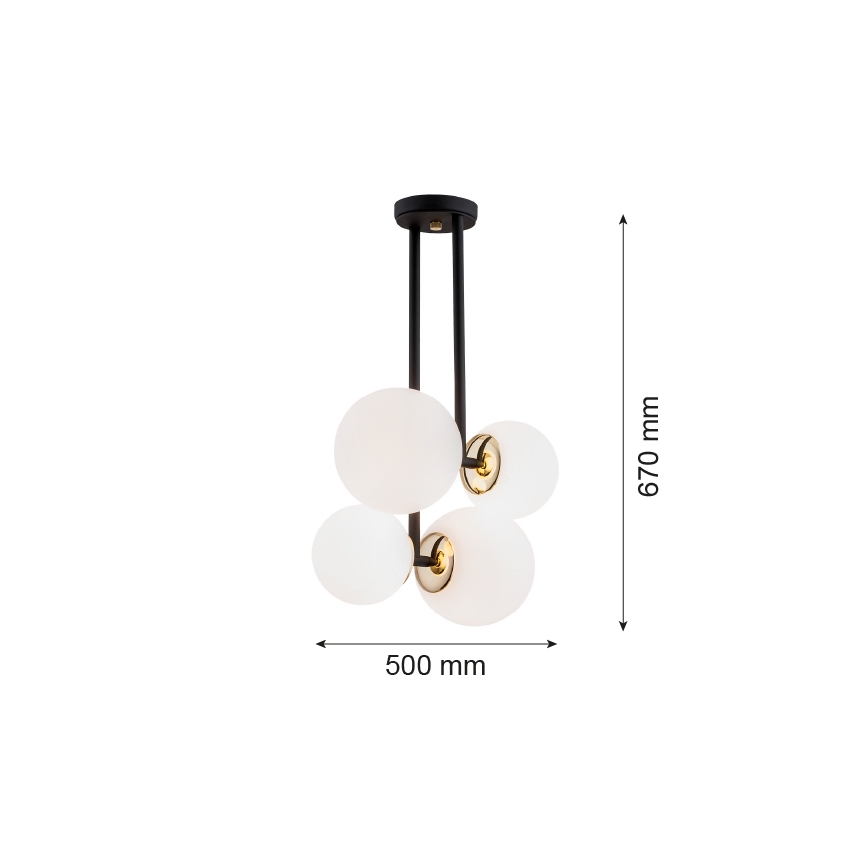 Argon 1739 - Żyrandol na drążku MORITZ 4xE27/15W/230V