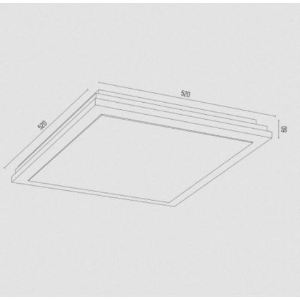 Argon 1804 - Lampa sufitowa CASERTA 4xE27/15W/230V 52x52 cm