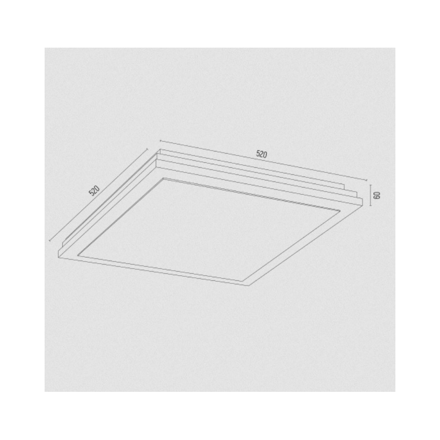 Argon 1804 - Lampa sufitowa CASERTA 4xE27/15W/230V 52x52 cm