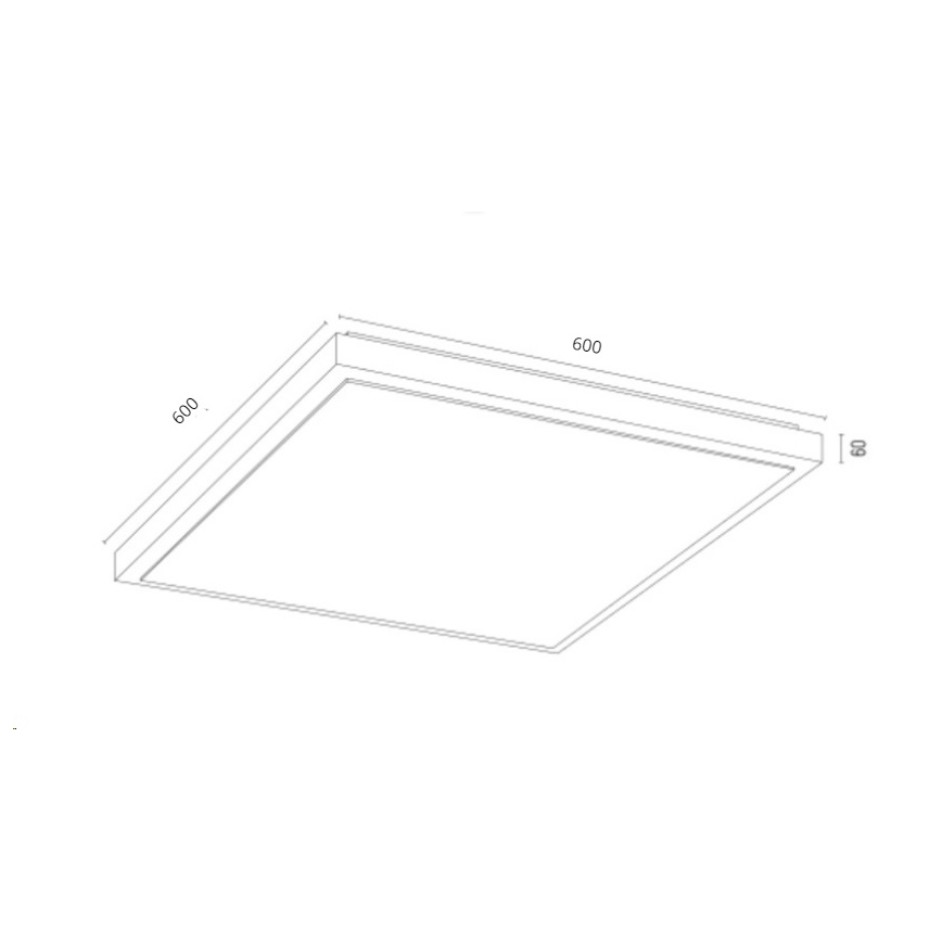 Argon 1816 - Plafon CARLSON 4xE27/15W/230V 60x60 cm złoty
