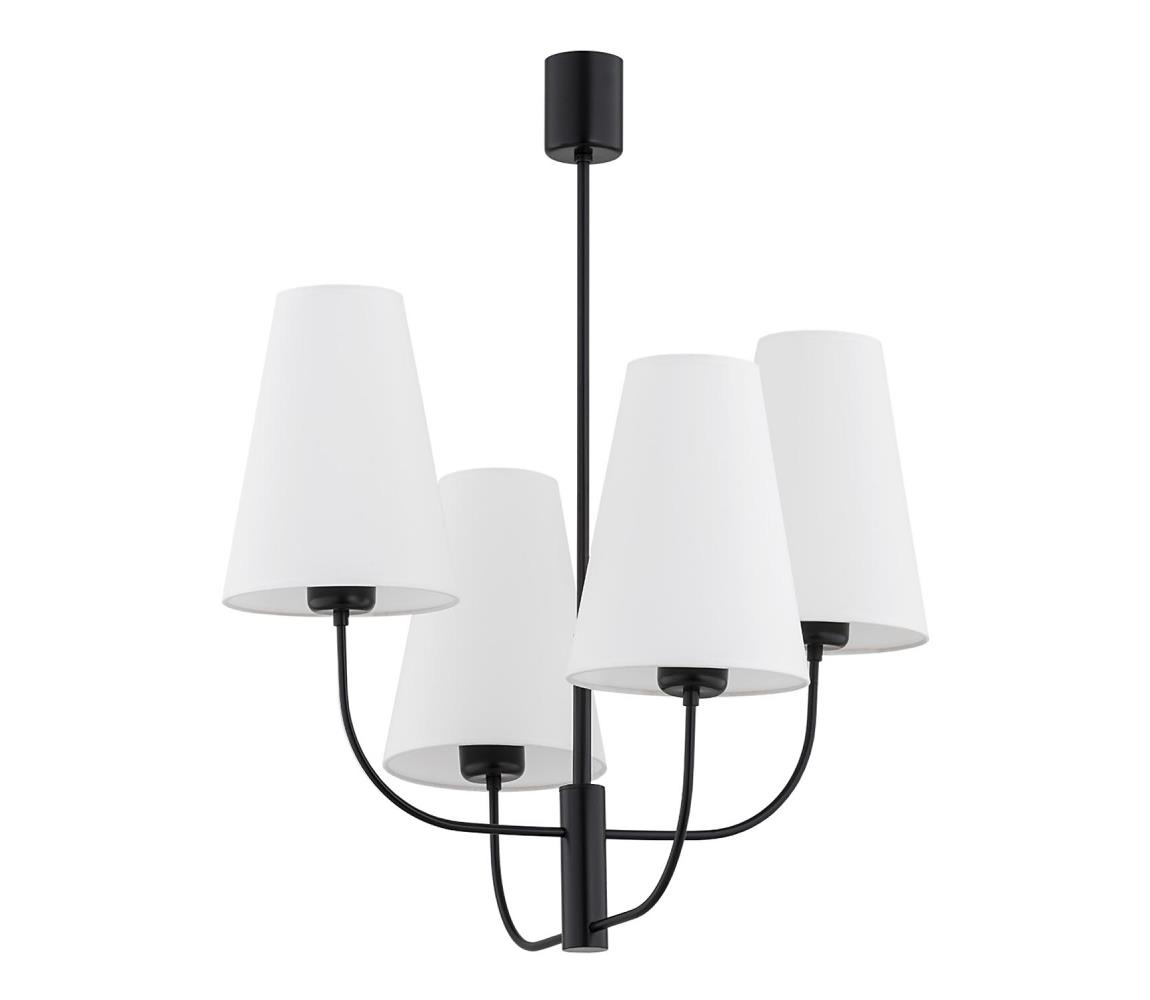 Argon 1822 - Żyrandol SAFIANO 4xE27/15W/230V czarne