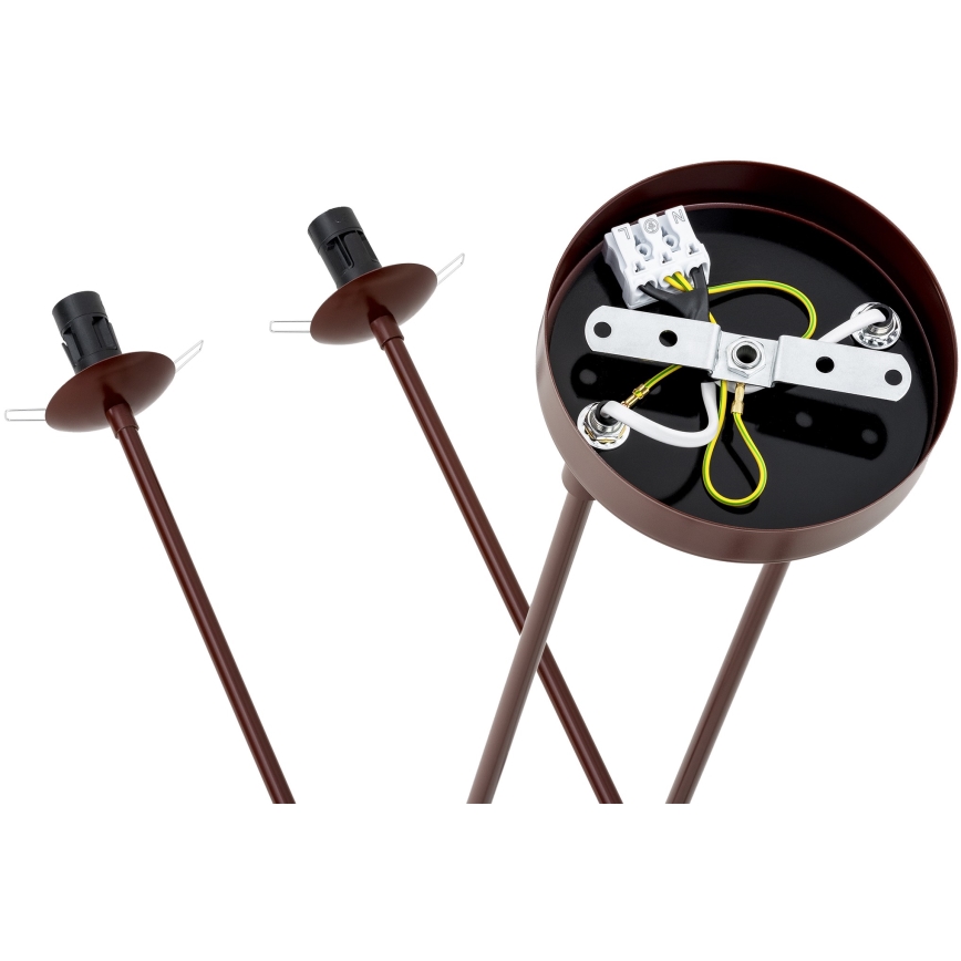 Argon 1842 - Żyrandol ABSOS 4xE14/7W/230V alabastrowy brązowy