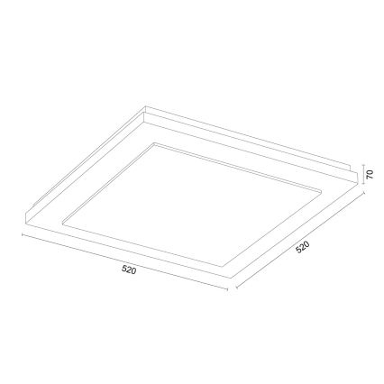 Argon 1872 - Oprawa sufitowa TABOR 4xE27/15W/230V 52x52 cm terakotowa