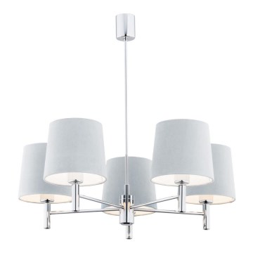 Argon 2076 - Lampa sufitowa na pręcie BOLZANO 5xE27/15W/230V niebieska