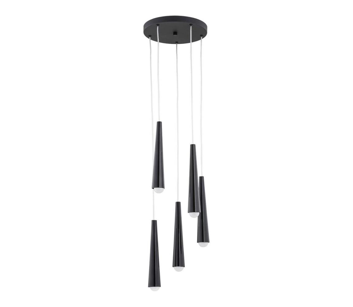 Argon 2103 - Żyrandol na lince HOLLYWOOD 5xE14/7W/230V czarny