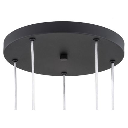 Argon 2103 - Żyrandol na lince HOLLYWOOD 5xE14/7W/230V czarny