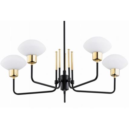 Argon 2128 - Lampa wisząca na pręcie RAVELLO 5xE14/15W/230V czarny/złoty