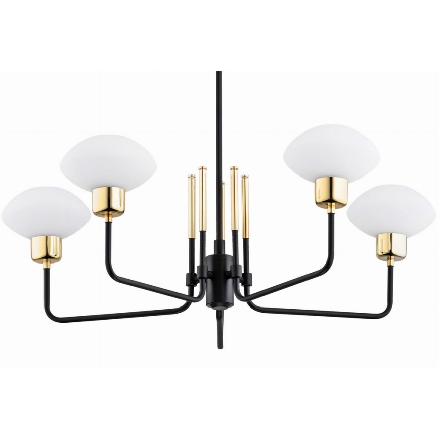 Argon 2128 - Lampa wisząca na pręcie RAVELLO 5xE14/15W/230V czarny/złoty