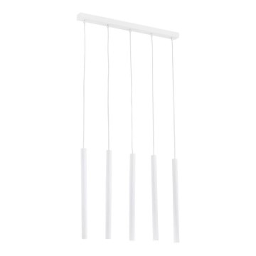 Argon 2136 - Lampa wisząca na linkach ETNA 5xG9/6W/230V biała