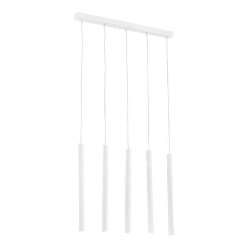 Argon 2136 - Lampa wisząca na linkach ETNA 5xG9/6W/230V biała