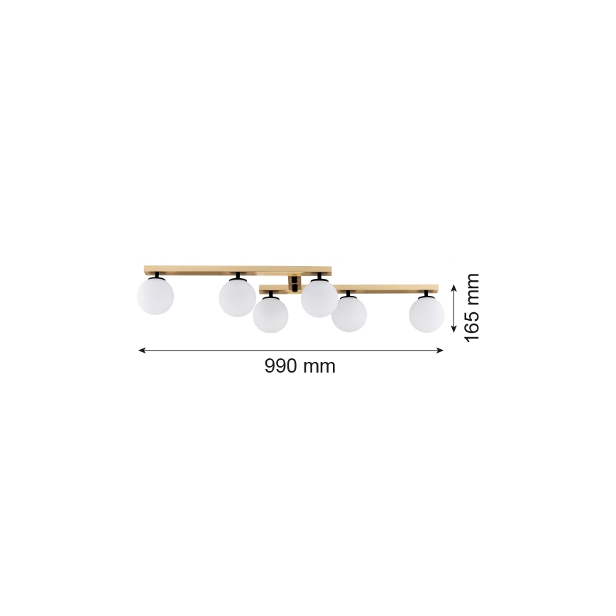 Argon 2544 - Żyrandol natynkowy FREEMONT 6xE14/7W/230V