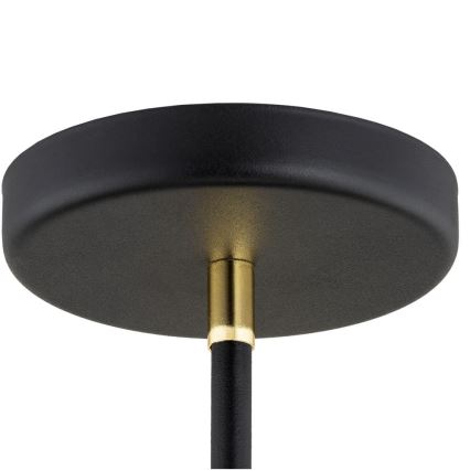 Argon 2552 - Żyrandol na drążku AVALONE 6xE27/15W/230V czarny/złoty