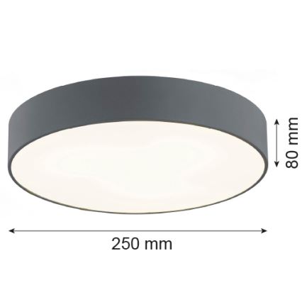Argon 3080 - Plafon DARLING 2xE27/15W/230V śr. 25 cm szary