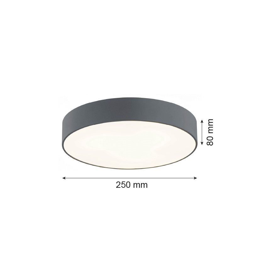 Argon 3080 - Plafon DARLING 2xE27/15W/230V śr. 25 cm szary