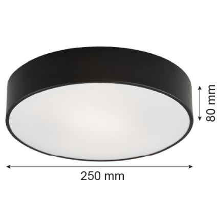 Argon 3081 - Plafon DARLING 2xE27/15W/230V śr. 25 czarny