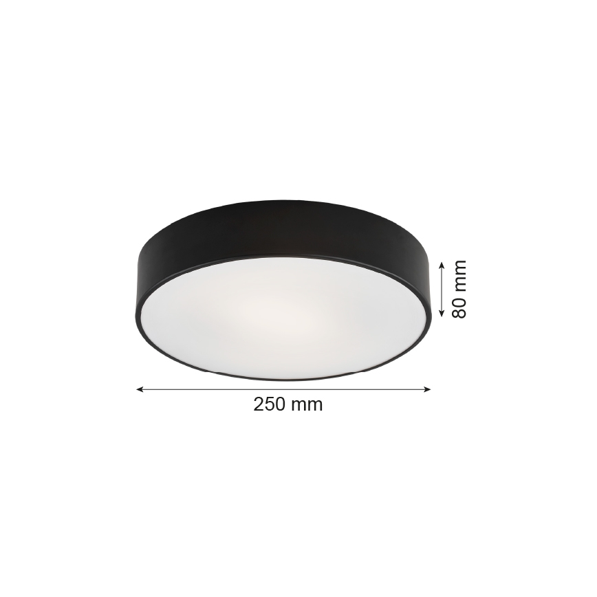 Argon 3081 - Plafon DARLING 2xE27/15W/230V śr. 25 czarny