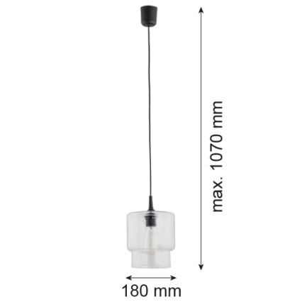 Argon 3275 - Żyrandol na lince NEWA 1xE27/15W/230V przezroczysty