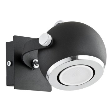 Argon 3638 - Kinkiet punktowy KOS 1xGU10/5W/230V czarny/chrom błyszczący