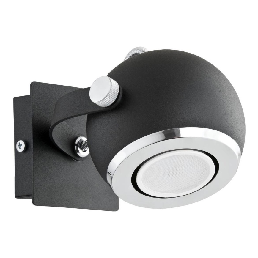 Argon 3638 - Kinkiet punktowy KOS 1xGU10/5W/230V czarny/chrom błyszczący
