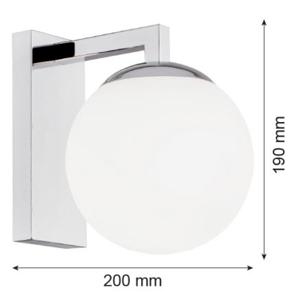 Argon 3735 - Kinkiet ASPEN 1xE27/15W/230V chrom błyszczący
