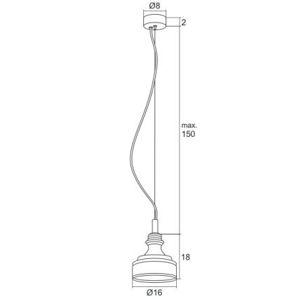 Argon 3795 - LED Żyrandol na lince TULUZA LED/5W/230V