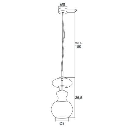 Argon 3800 - LED Żyrandol na lince MODENA LED/8W/230V