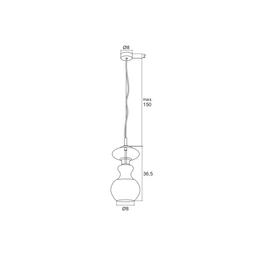 Argon 3800 - LED Żyrandol na lince MODENA LED/8W/230V