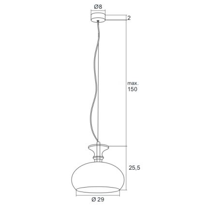 Argon 3805 - LED Żyrandol na lince GROSSETO LED/8W/230V