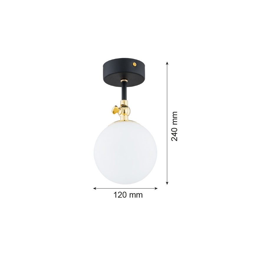 Argon 4003 - Żyrandol łazienkowy natynkowy LATINA 1xE14/7W/230V IP44 czarny/mosiądz