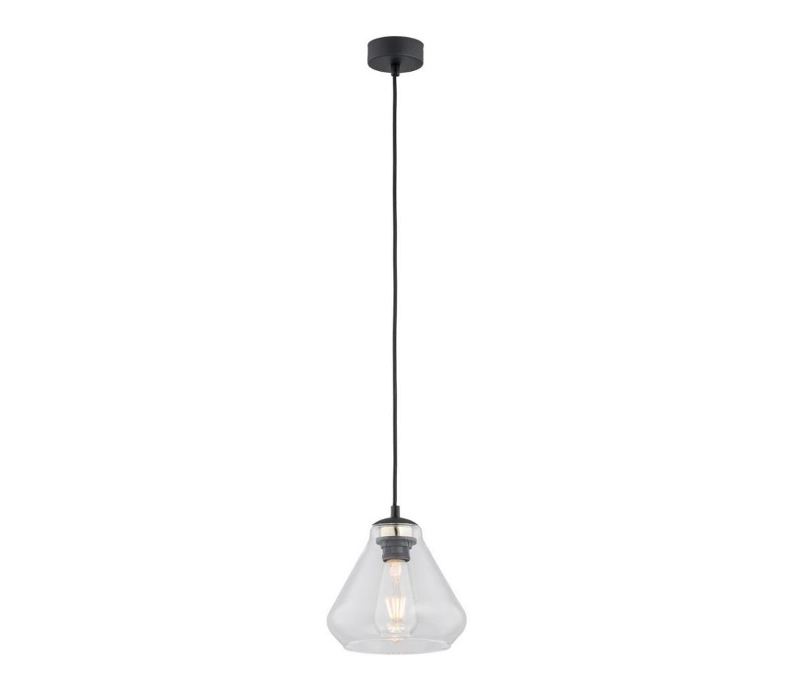 Argon 4047 - Żyrandol na lince DECORATO 1xE27/15W/230V czarny