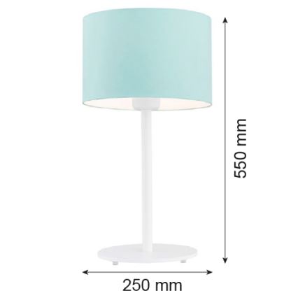 Argon 4127 - Lampa stołowa MAGIC 1xE27/15W/230V turkusowy/biały