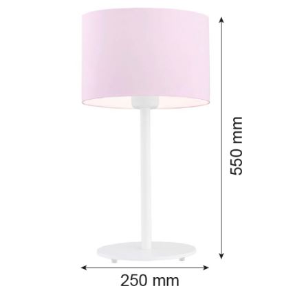 Argon 4128 - Lampa stołowa MAGIC 1xE27/15W/230V różowy/biały