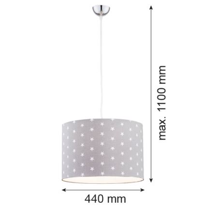 Argon 4134 - Żyrandol na lince MAGIC 1xE27/15W/230V szary/biały