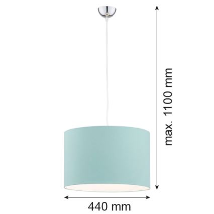 Argon 4135 - Żyrandol na lince MAGIC 1xE27/15W/230V turkusowy