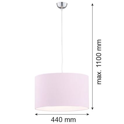 Argon 4136 - Żyrandol na lince MAGIC 1xE27/15W/230V różowy