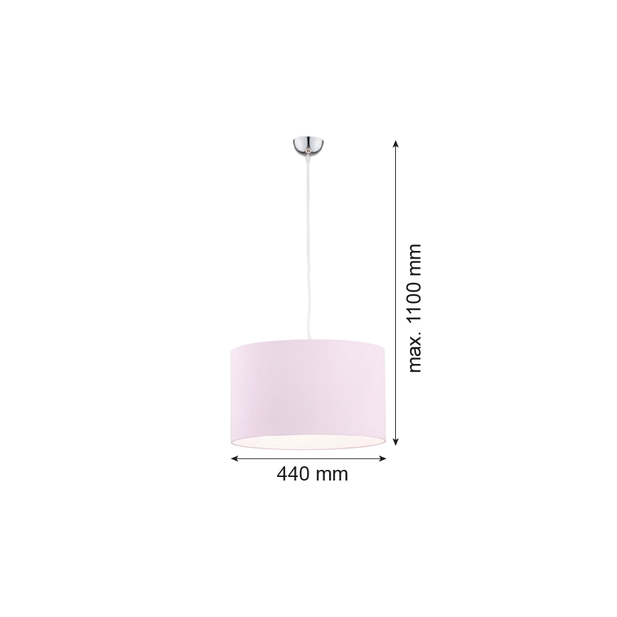 Argon 4136 - Żyrandol na lince MAGIC 1xE27/15W/230V różowy