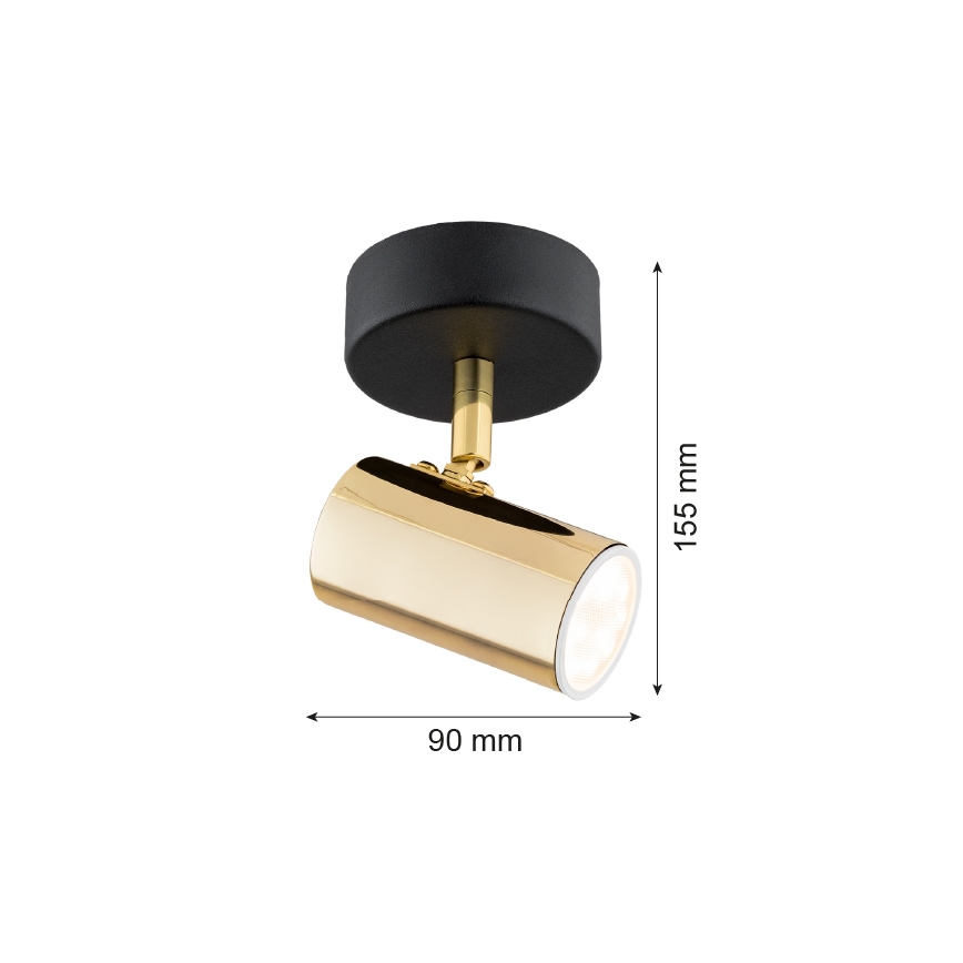 Argon 4208 - Oświetlenie sufitowe LAGOS 1xGU10/5W/230V mosiądz/czerń