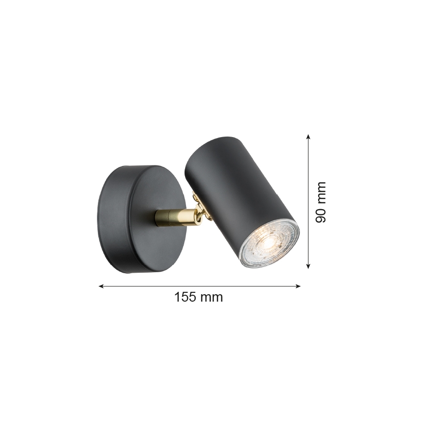 Argon 4210 - Reflektor sufitowy LAGOS 1xGU10/5W/230V czerń/mosiądz