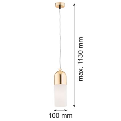 Argon 4212 - Żyrandol na drążku BURGOS 1xE27/15W/230V mosiądz