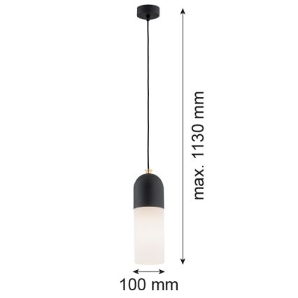 Argon 4213 - Żyrandol na lince BURGOS 1xE27/15W/230V czarny