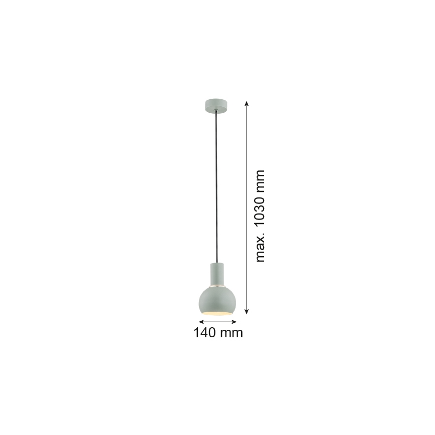 Argon 4214 - Żyrandol na lince SINES 1xE27/15W/230V zielony