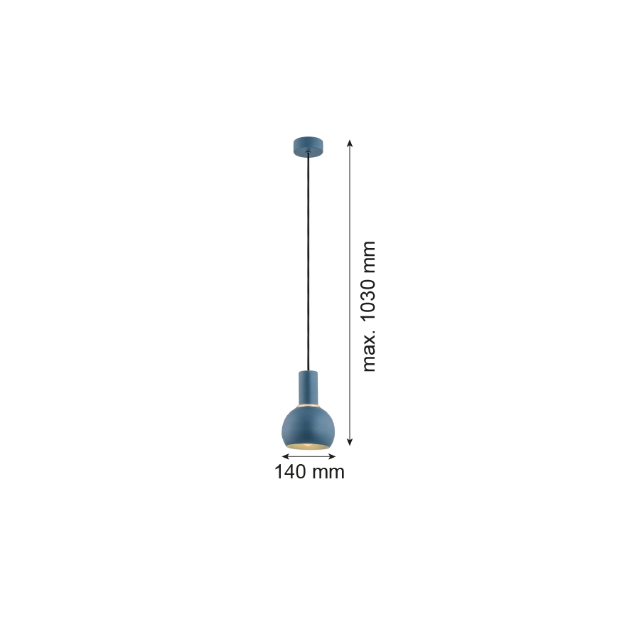 Argon 4216 - Żyrandol na lince SINES 1xE27/15W/230V śr. 14 cm niebieski