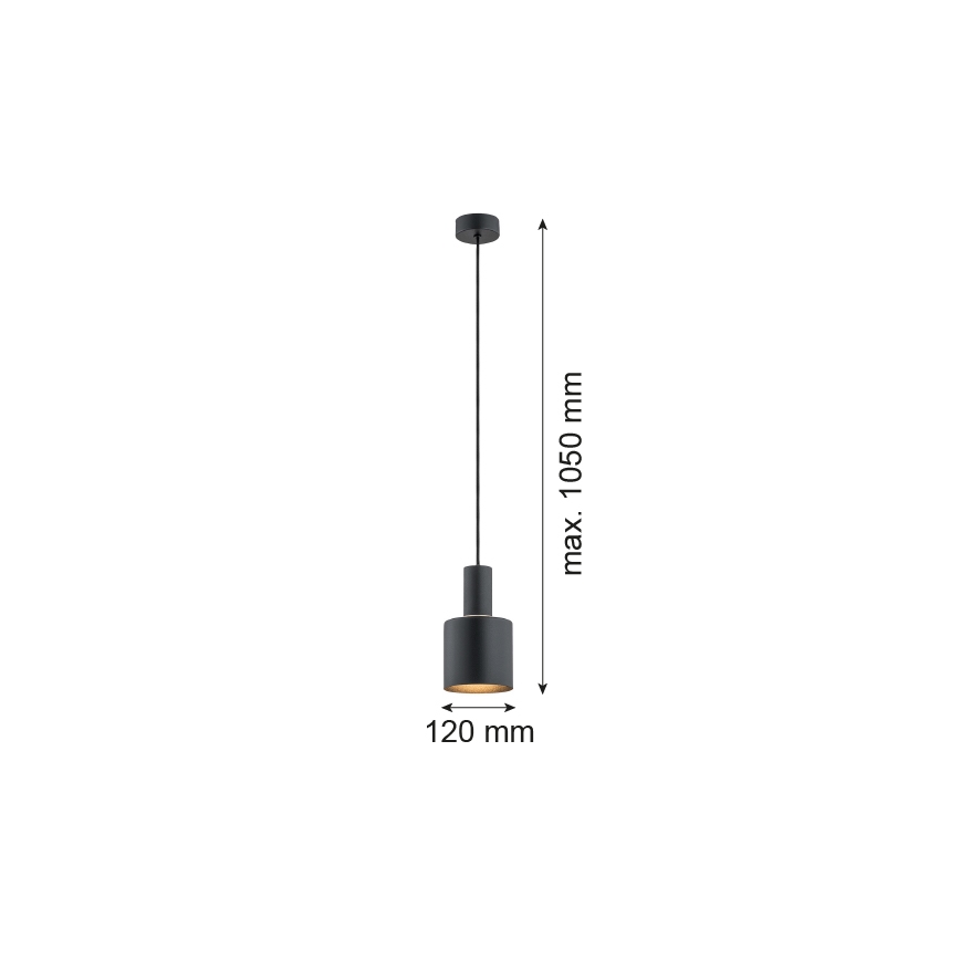 Argon 4219 - Żyrandol na lince SINES 1xE27/15W/230V śr. 12 cm czarny