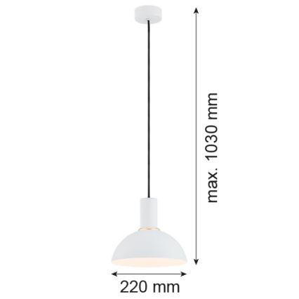 Argon 4220 - Żyrandol na lince SINES 1xE27/15W/230V śr. 28 cm biały