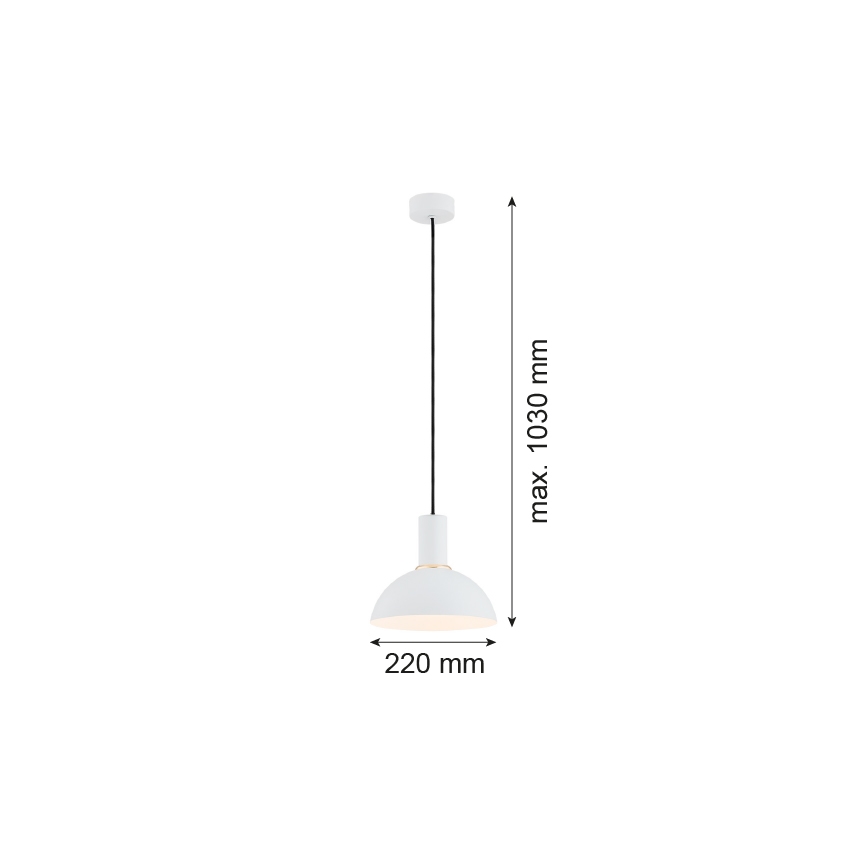 Argon 4220 - Żyrandol na lince SINES 1xE27/15W/230V śr. 28 cm biały