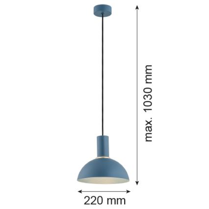 Argon 4221 - Żyrandol na lince SINES 1xE27/15W/230V śr. 28 cm niebieski