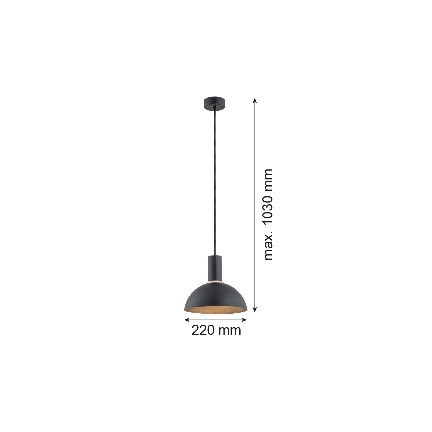 Argon 4222 - Żyrandol na lince SINES 1xE27/15W/230V śr. 28 cm czarny