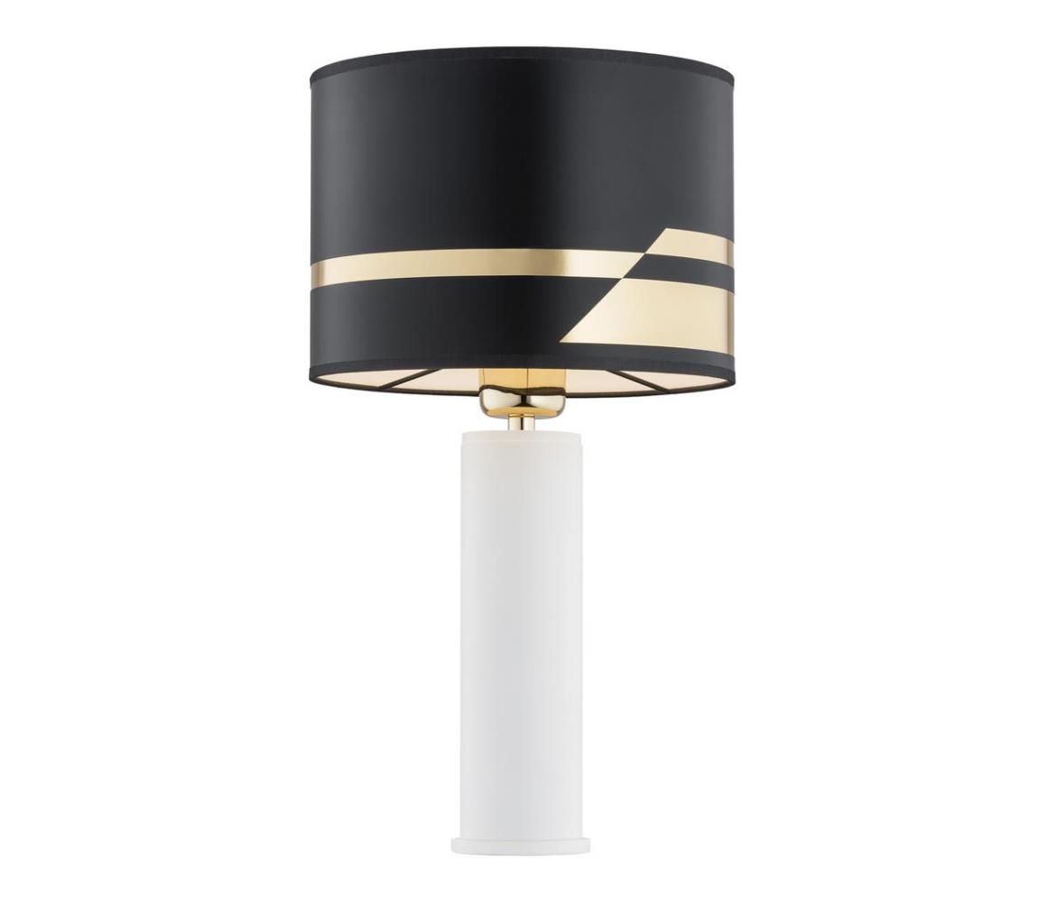 Argon 4232 - Lampa stołowa ALMADA 1xE27/15W/230V czarny/biały/mosiądz