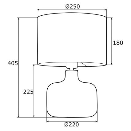 Argon 4236 - Lampa stołowa BEJA 1xE27/15W/230V czarna/mosiądz